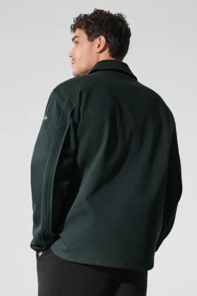 Veste Edition en suédine – Vert anthracite