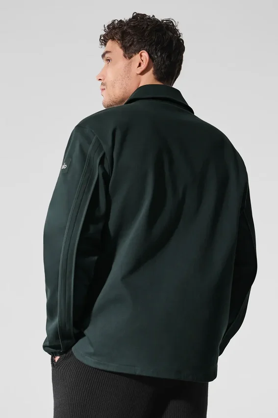 Veste Edition en suédine - Vert anthracite