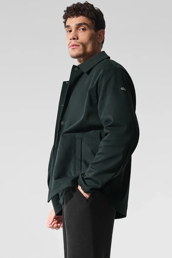 Veste Edition en suédine - Vert anthracite