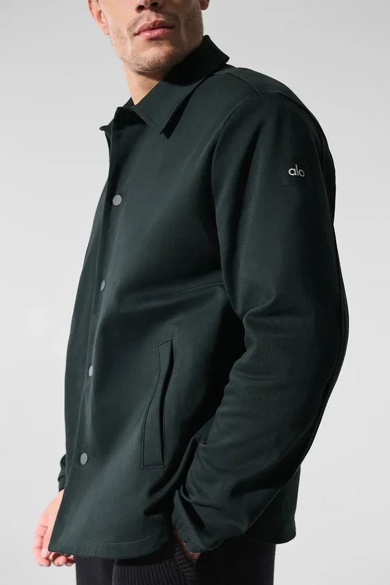 Veste Edition en suédine - Vert anthracite