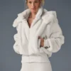 Veste Foxy en fausse fourrure - Ivoire
