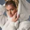 Veste Foxy en fausse fourrure - Ivoire