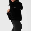 Veste Foxy en fausse fourrure – Noir