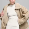 Veste Grand en fausse peau de mouton - Woodland Tan