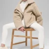 Veste Grand en fausse peau de mouton - Woodland Tan