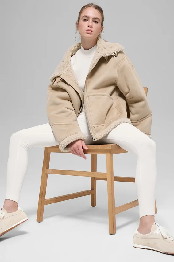 Veste Grand en fausse peau de mouton - Woodland Tan