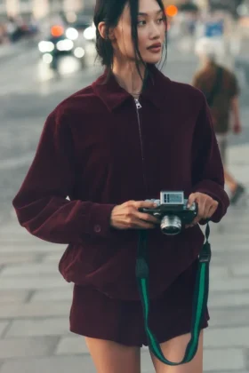 Veste « Micro Corduroy on Duty » - Bordeaux
