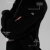 Veste « On Duty » en micro-velours côtelé – Noir