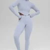 Veste sans coutures à côtes bicolores - Gris givré d'hiver
