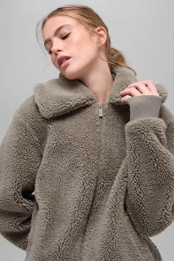 Veste Sherpa Downtown - Cacao clair