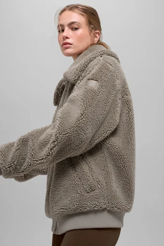 Veste Sherpa Downtown - Cacao clair