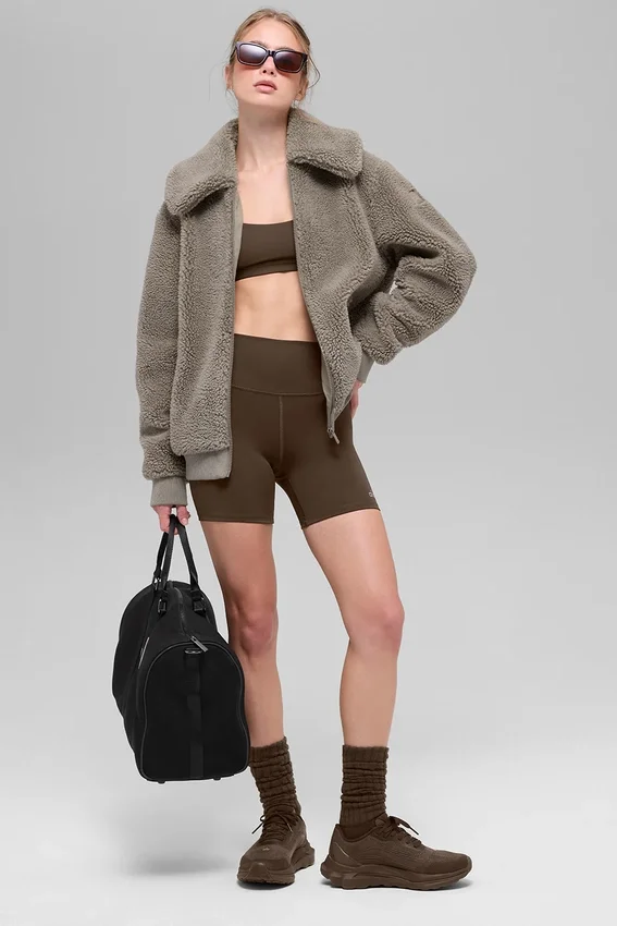 Veste Sherpa Downtown - Cacao clair