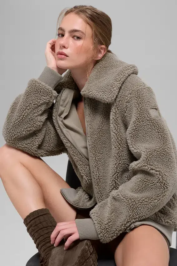 Veste Sherpa Downtown - Cacao clair