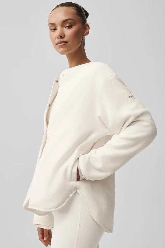 Veste Take Note en polaire - Ivoire