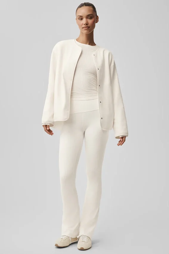 Veste Take Note en polaire - Ivoire