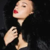 Veste tendance en fausse fourrure somptueuse - Noir