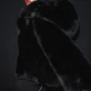 Veste tendance en fausse fourrure somptueuse - Noir
