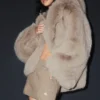 Veste tendance en fausse fourrure somptueuse - Oat