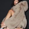 Veste tendance en fausse fourrure somptueuse - Oat