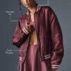 Veste universitaire Afterglow - Truffe bordeaux