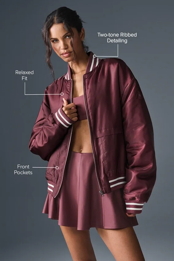 Veste universitaire Afterglow - Truffe bordeaux