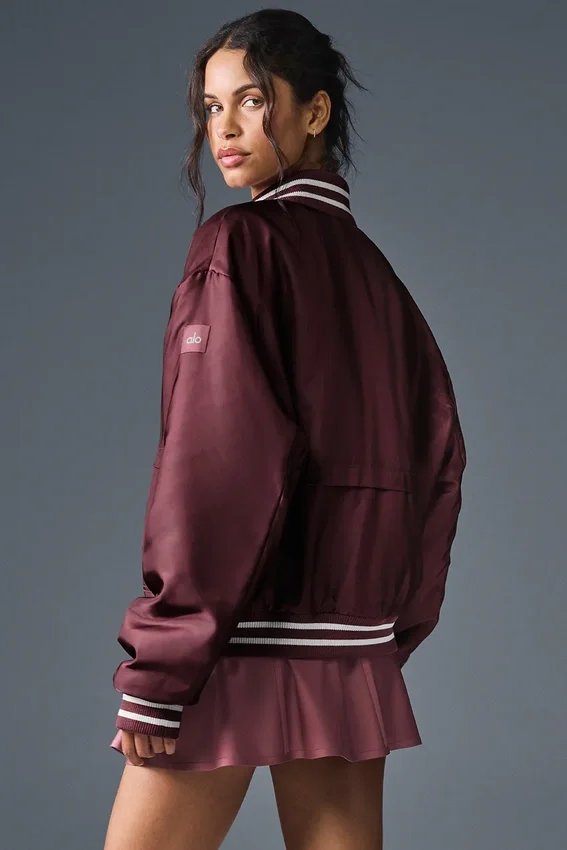 Veste universitaire Afterglow - Truffe bordeaux