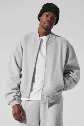 Veste universitaire Renown - Gris chiné athlétique