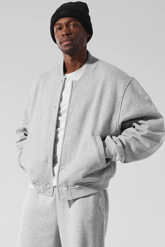 Veste universitaire Renown - Gris chiné athlétique