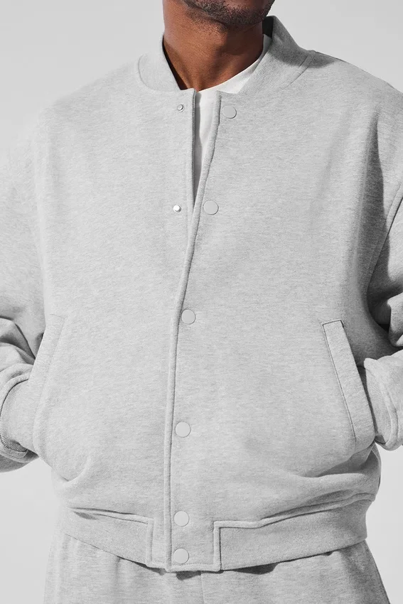 Veste universitaire Renown - Gris chiné athlétique