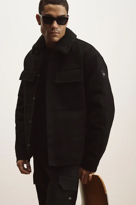 Veste utilitaire en toile - Noir