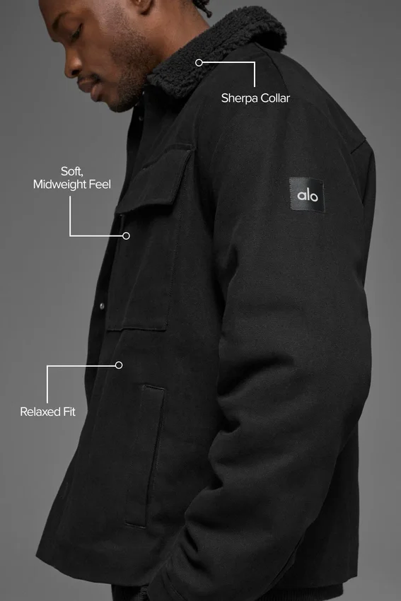 Veste utilitaire en toile - Noir