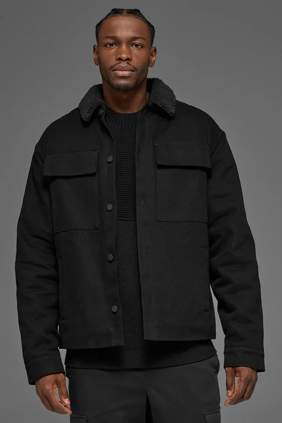 Veste utilitaire en toile - Noir