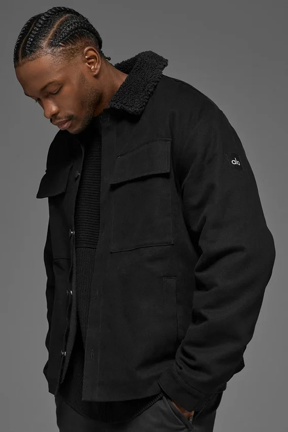Veste utilitaire en toile - Noir