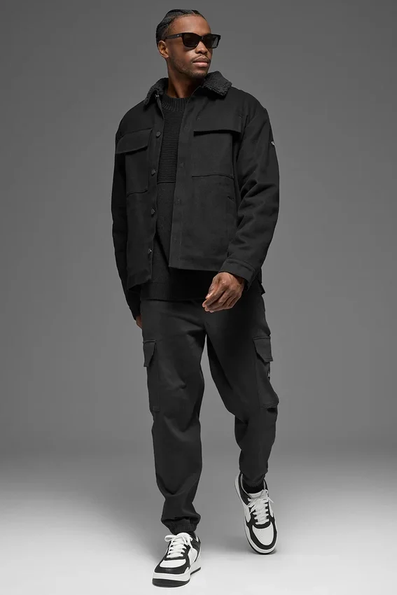 Veste utilitaire en toile - Noir