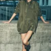 Veste Work It Bomber - Vert olive