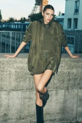 Veste Work It Bomber - Vert olive