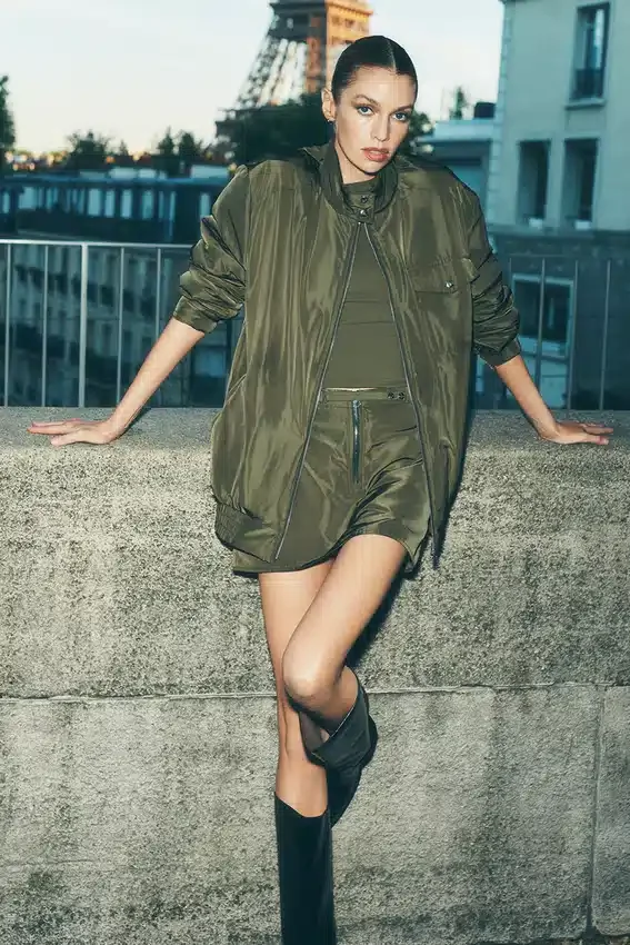 Veste Work It Bomber - Vert olive