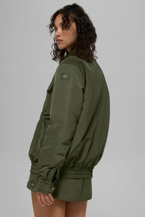 Veste Work It Bomber - Vert olive