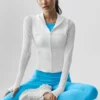 Veste zippée intégrale Alo Softsculpt Superset - Blanche