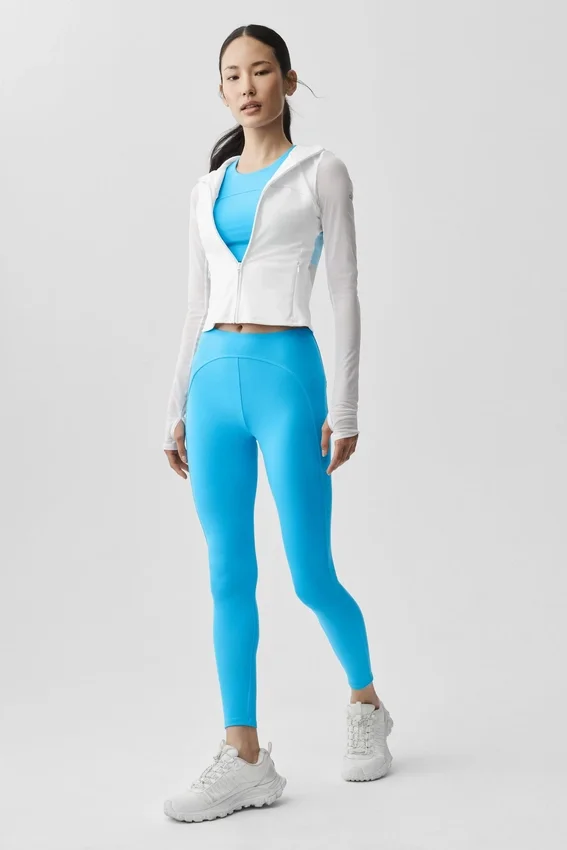 Veste zippée intégrale Alo Softsculpt Superset - Blanche