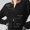 Veste zippée intégrale en maille « Tennis Club Pull » - Noir/Ivoire