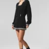 Veste zippée intégrale en maille « Tennis Club Pull » - Noir/Ivoire