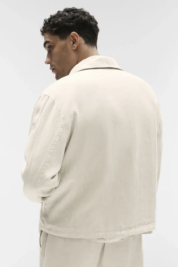 Veste zippée Linen Days - Beige