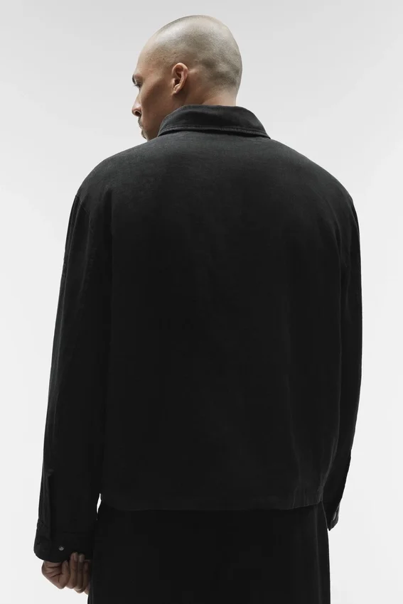 Veste zippée Linen Days - Noir