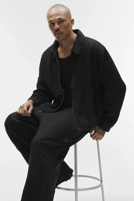Veste zippée Linen Days - Noir