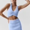 Jupe de tennis Airbrush High-Waist Good Form - Bleu Provence clair